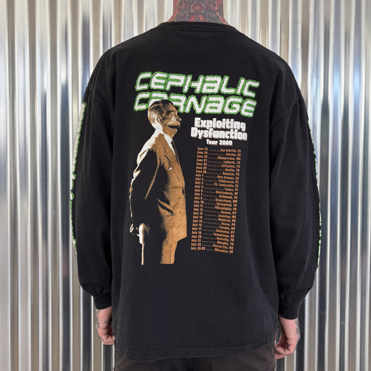 Vintage 00 Cephalic Carnage Exploiting Dysfunction Long sleeve T-Shirt